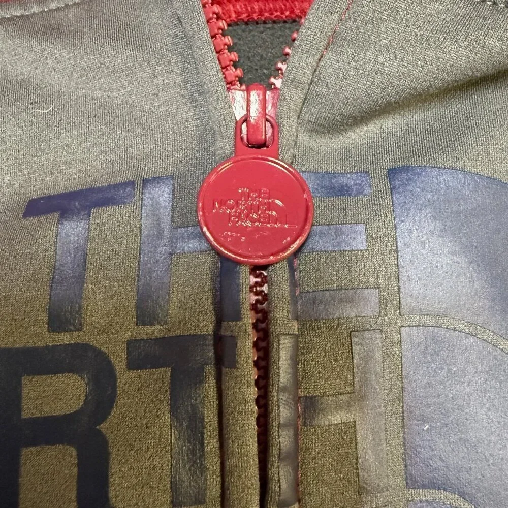 The North Face‎ Colorblock Full-Zip Hoodie – Red/Gray – Men’s XL – EUC